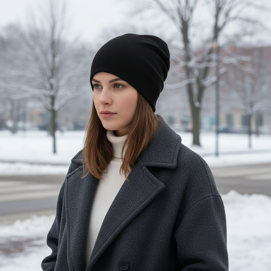 Unisex Beanie Mössa, Varm Slouchy Mössa i Mjukt Material