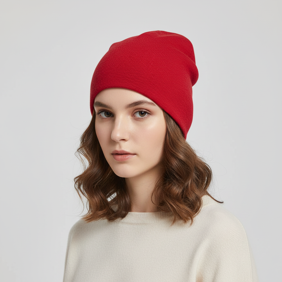 Unisex Beanie Mössa, Varm Slouchy Mössa i Mjukt Material
