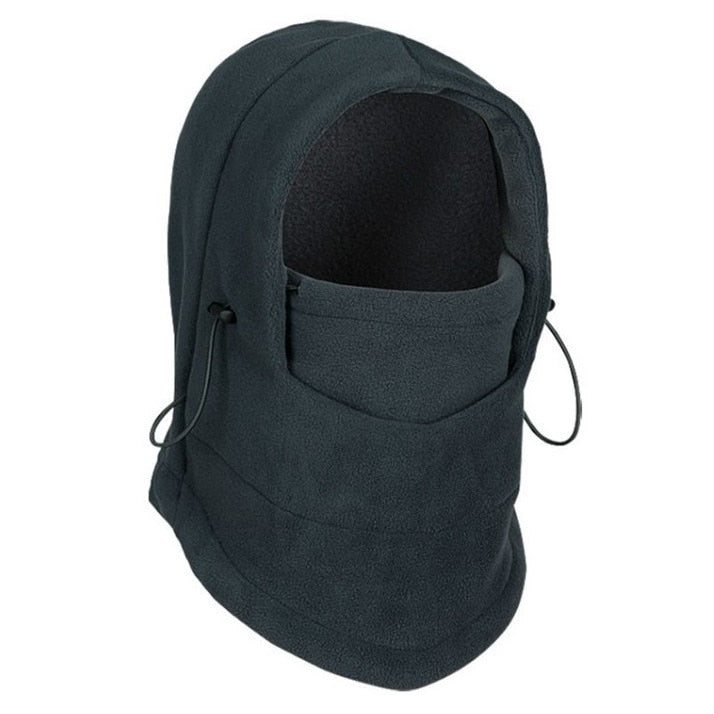 Vinterbalaclava Fleece Fleecefodrad Justerbar Grå Svart Unisex
