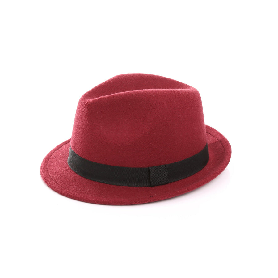 Unisex Fedora hatt i filtmaterial med band