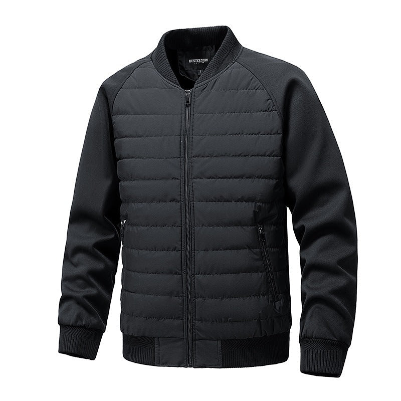 Herr Jacka Bomber Stil Quiltad Front Beige