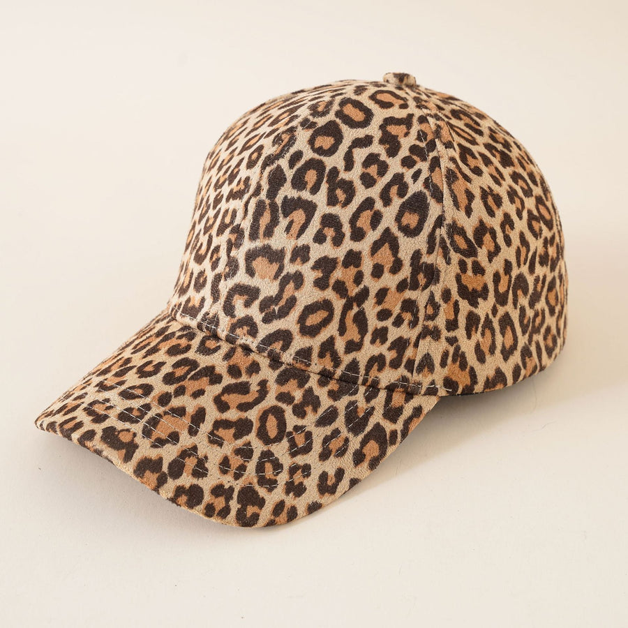 Baseballkeps med leopardmönster i olika färger