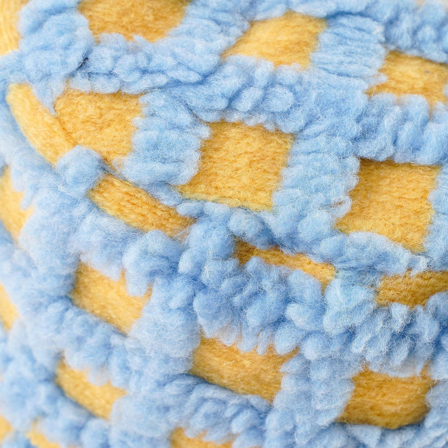 Rutig Teddy Fiskerhatt Mjuk Fuskpäls Bucket Hatt