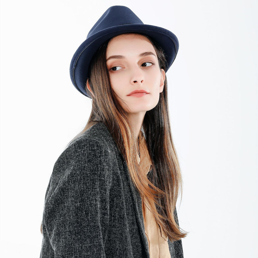 Unisex Fedora hatt i filtmaterial med band