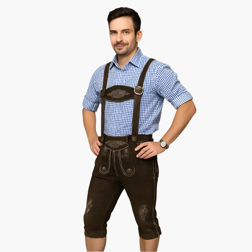 Herr Lederhosen – Traditionell bayersk folkdräkt för Oktoberfest och fest