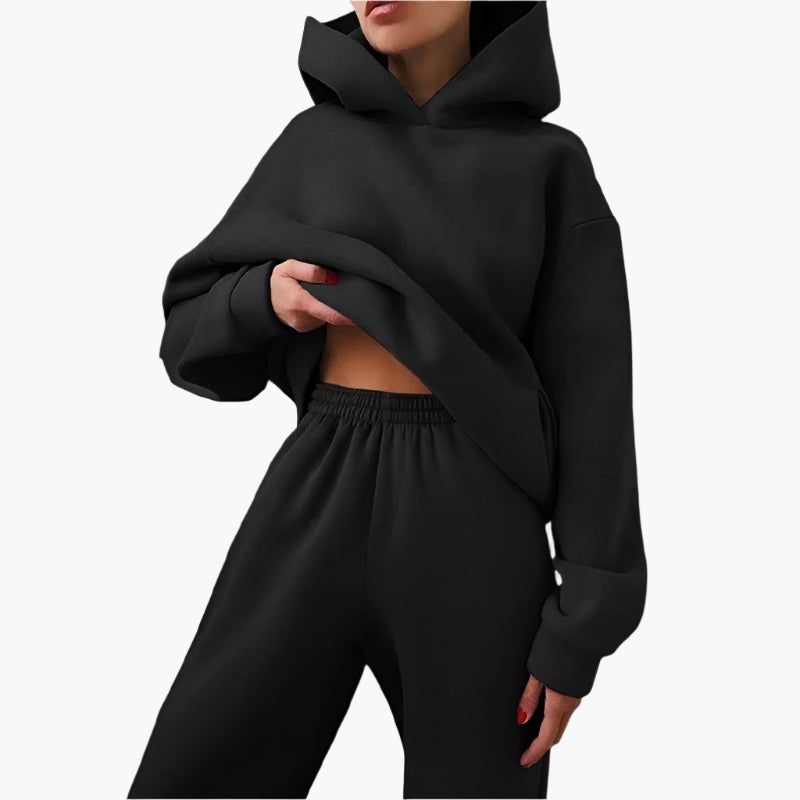 Damers Oversize Lounge Set – Hoodie och Joggingbyxor, Perfekt för Mys och Avslappning