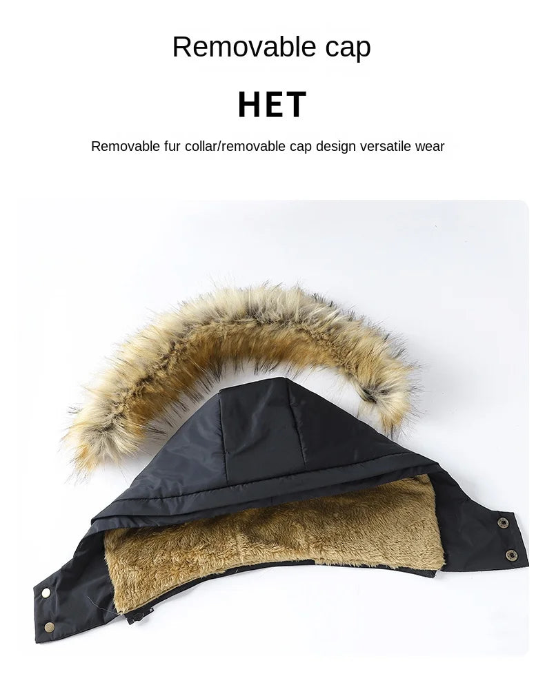 Vinterjacka med fuskpäls och teddyfoder, herr