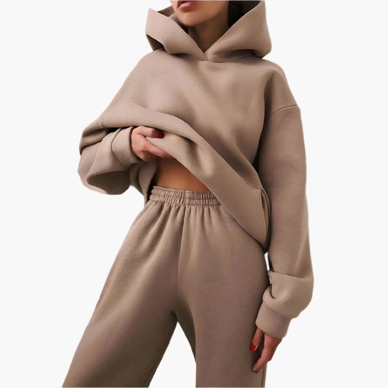 Damers Oversize Lounge Set – Hoodie och Joggingbyxor, Perfekt för Mys och Avslappning