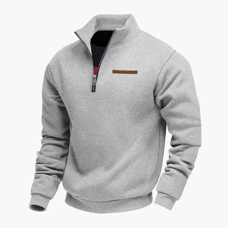 Herrar Halvzip Tröja – Sportig och Avslappnad Pullover Perfekt för Resor och Vardag