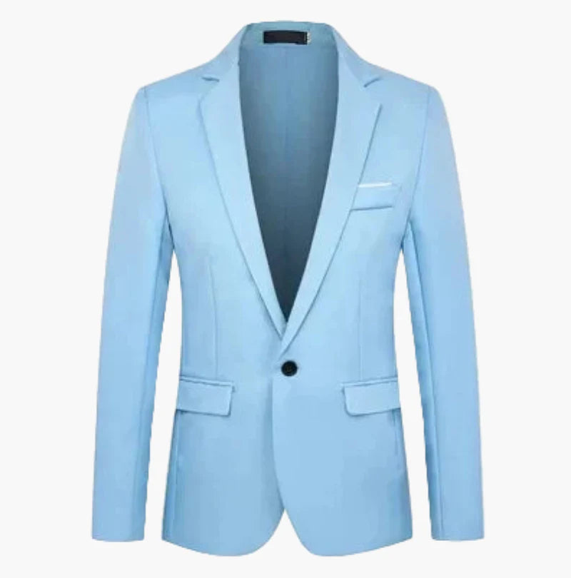 Herr Klassisk Kavaj Enkelknäppt Elegant Stil för Fester och Arbete