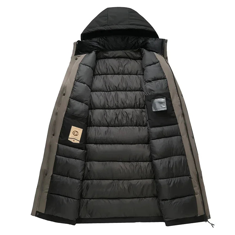 Långfodrad Parkas med Huva, Heldragkedja och Fickor, unisex