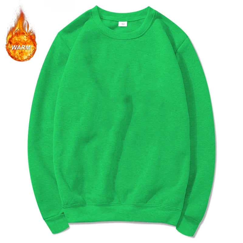 Enkel Tröja Rundhalsad Långärmad Sweatshirt i Olika Färger