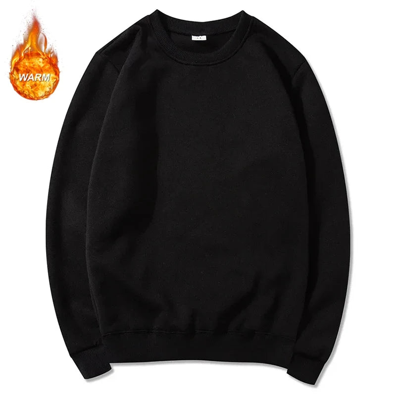 Enkel Tröja Rundhalsad Långärmad Sweatshirt i Olika Färger