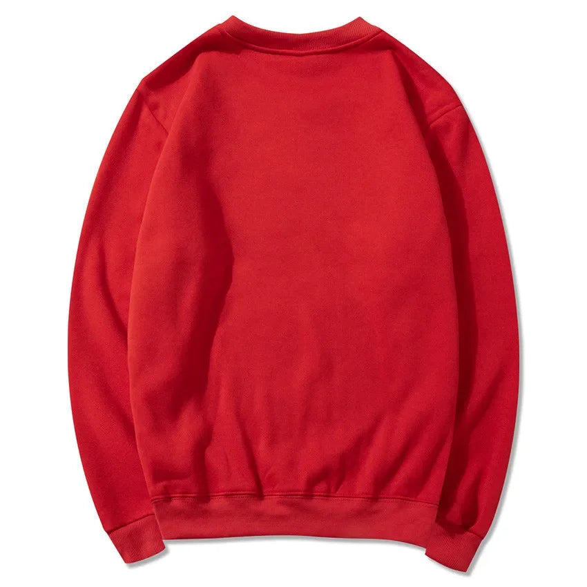 Enfärgad Sweatshirt med Rund Halsringning