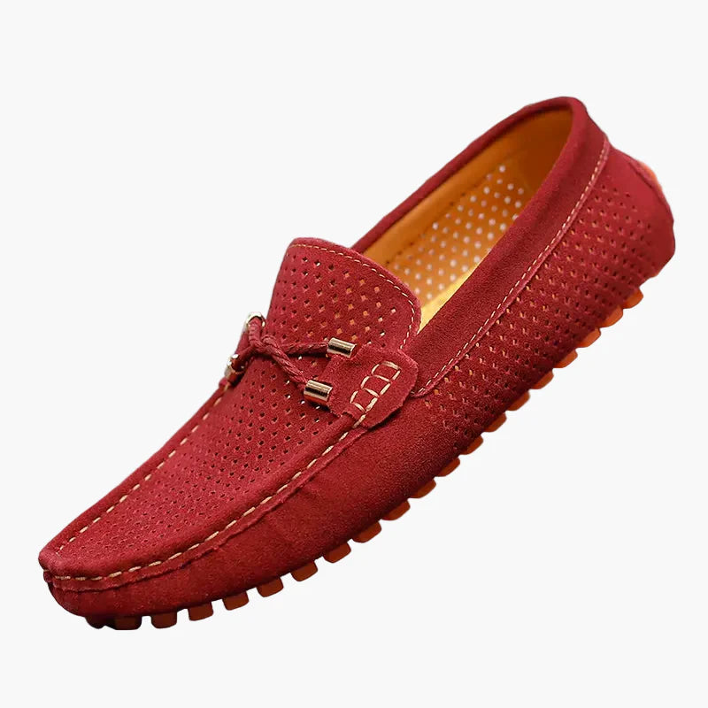 Herrloafers – Elegant Perforerad Slip-on Skomodell för Vardagsbruk och Fritid