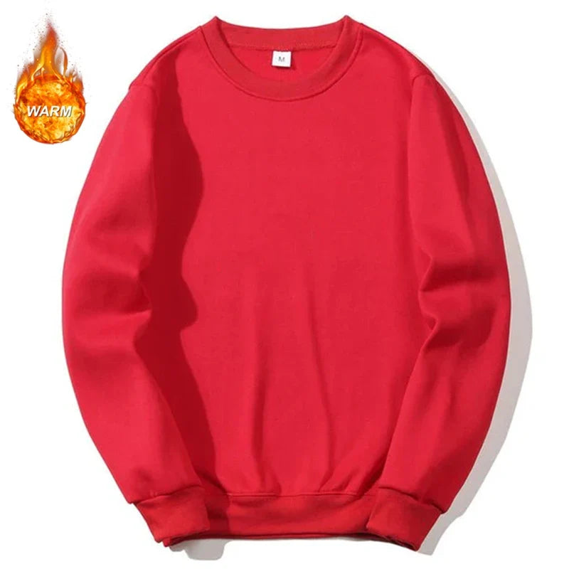 Enkel Tröja Rundhalsad Långärmad Sweatshirt i Olika Färger