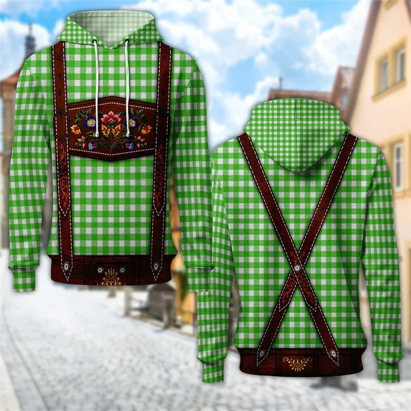 Unisex Hoodie med tryckt hängsletema och huva