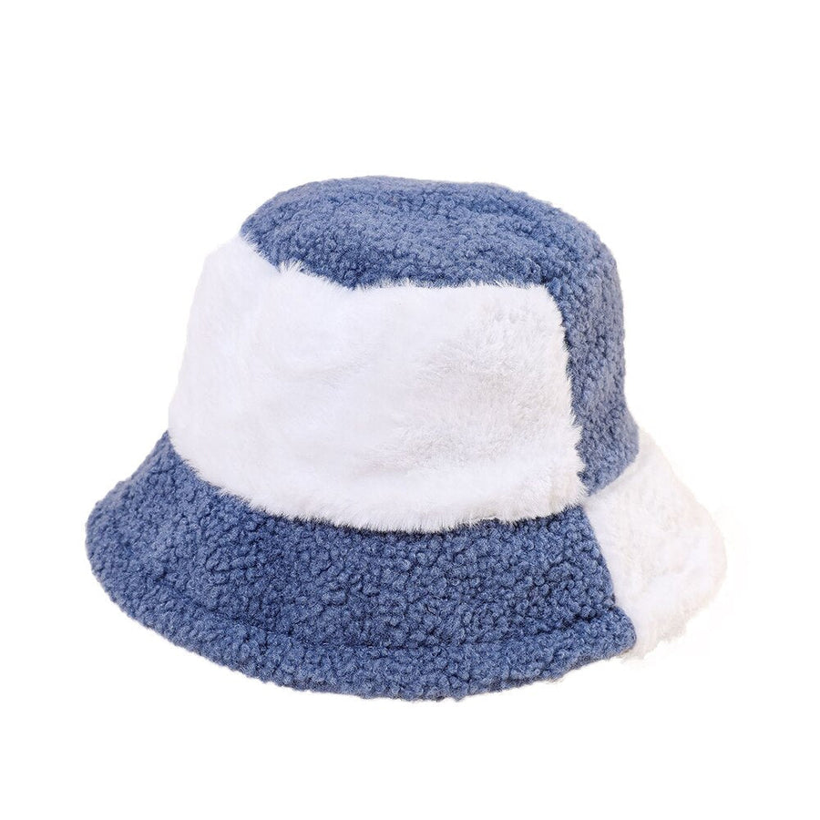 Fuskpäls Bucket Hat med Tvåfärgad Design