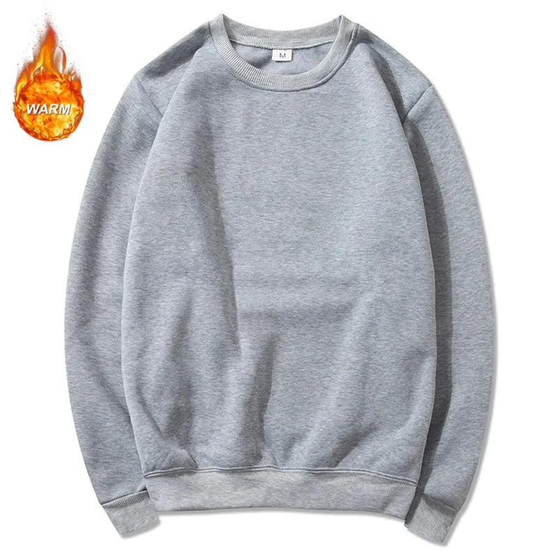 Enkel Tröja Rundhalsad Långärmad Sweatshirt i Olika Färger