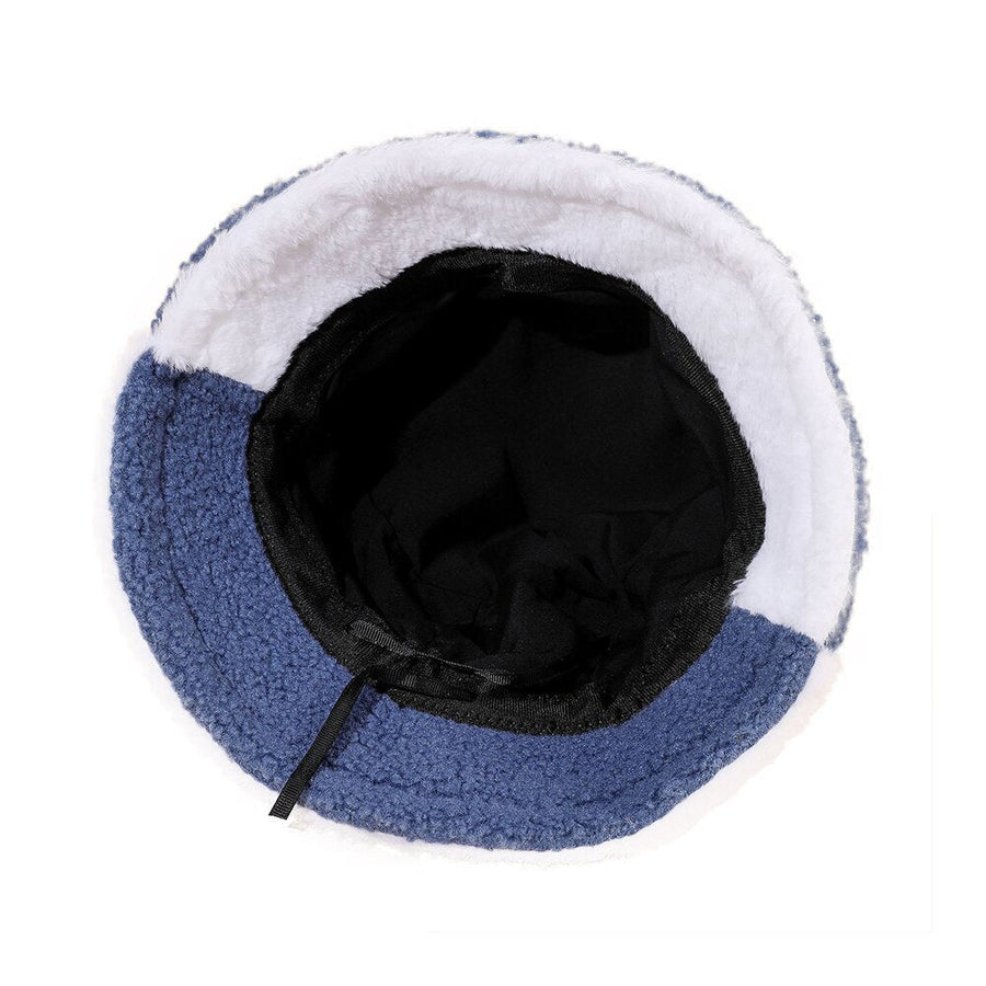 Fuskpäls Bucket Hat med Tvåfärgad Design