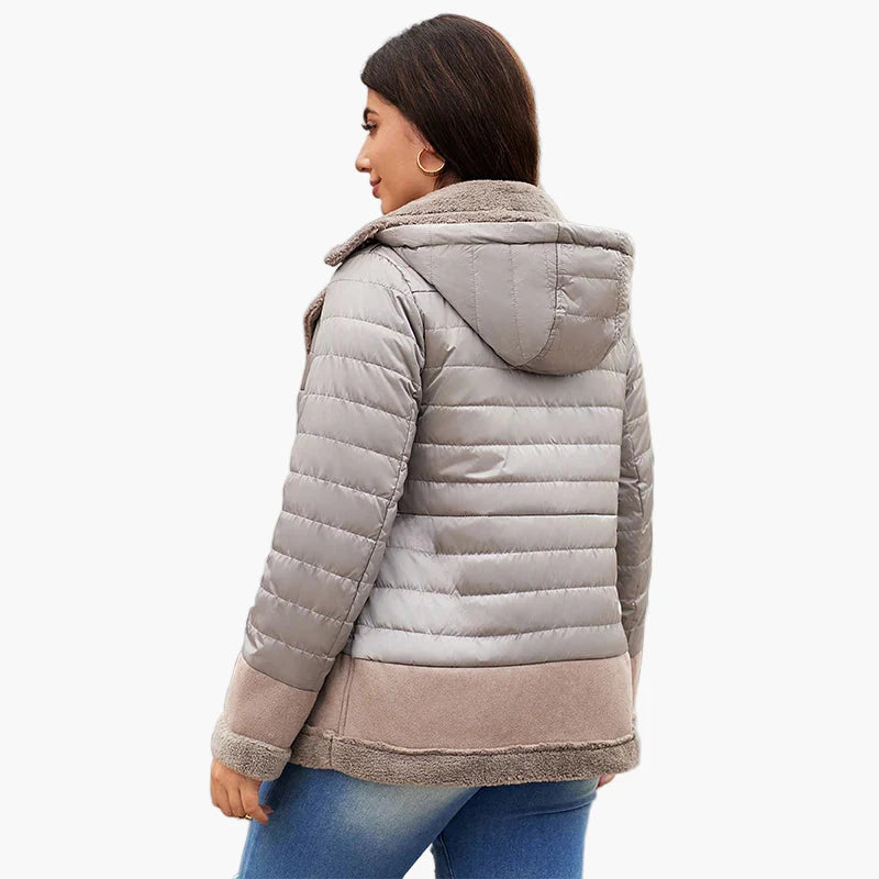Dam Jacka Vinter Elegant Vadderad Kort Stil Modejacka