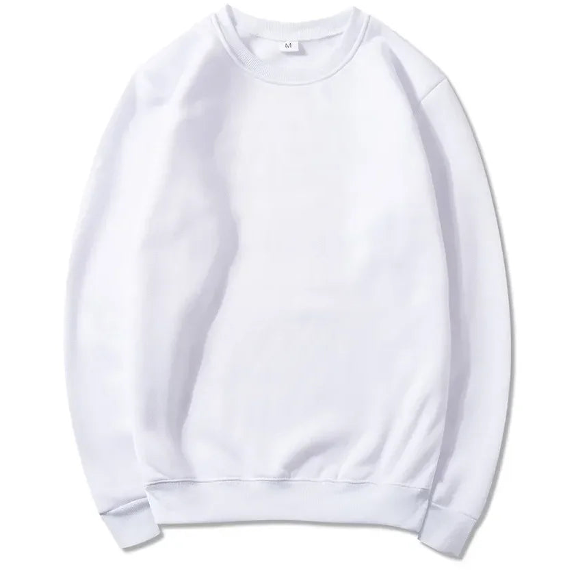 Enfärgad Sweatshirt med Rund Halsringning