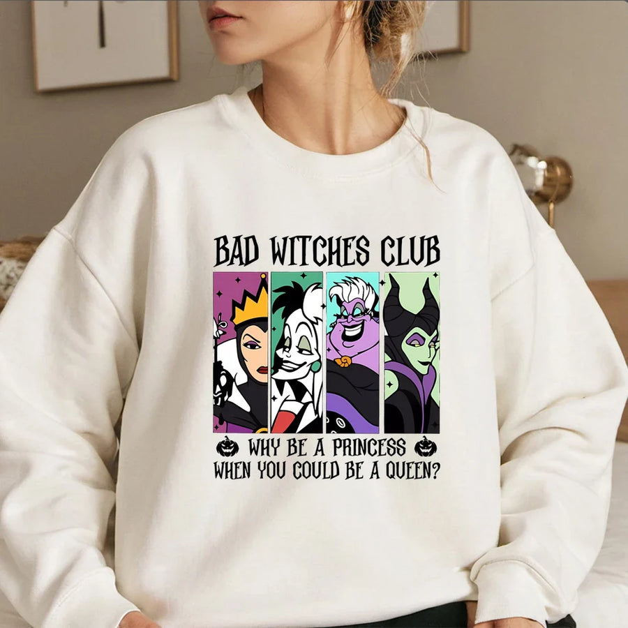 Tröja med "Bad Witches Club" tryck för damer