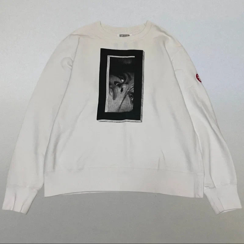 Unisex sweatshirt med tryck och rund halsringning