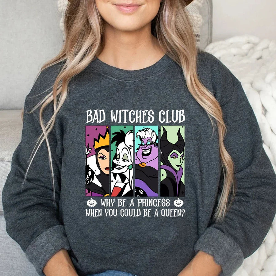 Tröja med "Bad Witches Club" tryck för damer