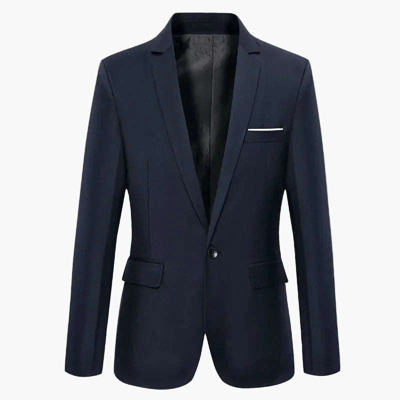 Herr Klassisk Kavaj Enkelknäppt Elegant Stil för Fester och Arbete