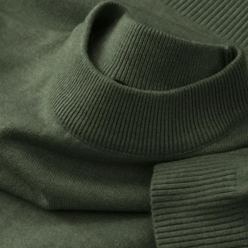 Unisex Tröja med Ribbad Rundhals, Långa Ärmar och Mjukt Material