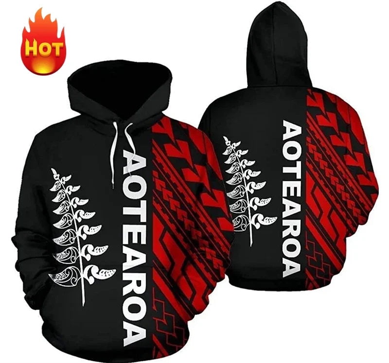 Hoodie med huva och mönster, långärmad tröja med justerbar dragsko