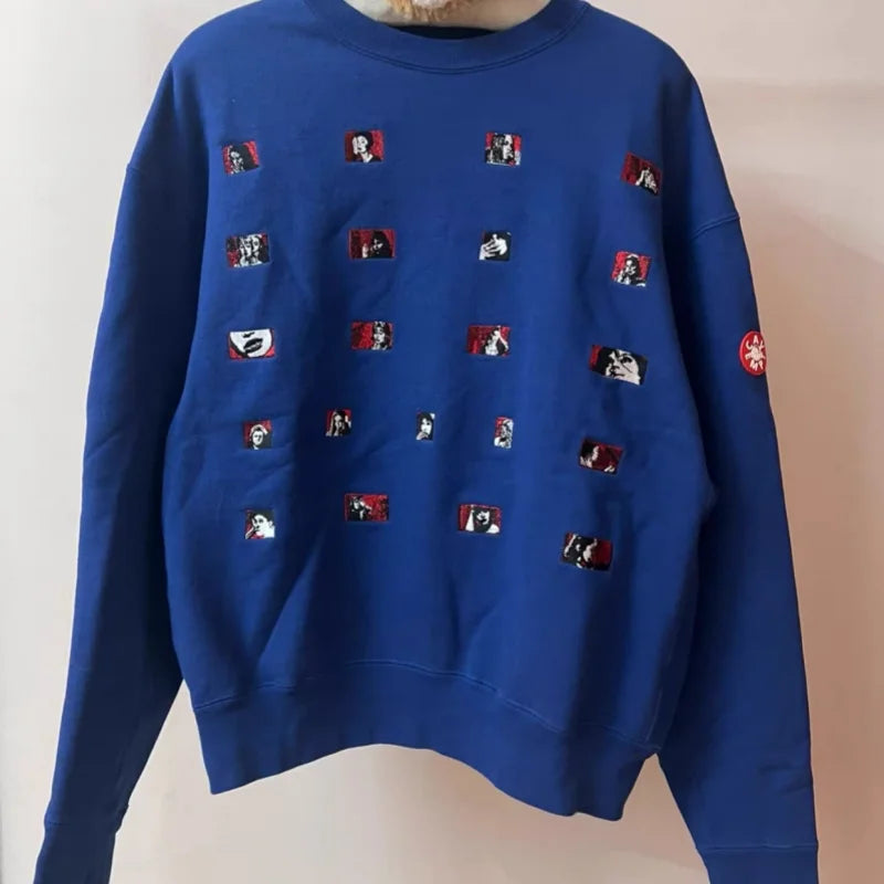 Unisex sweatshirt med tryck och rund halsringning