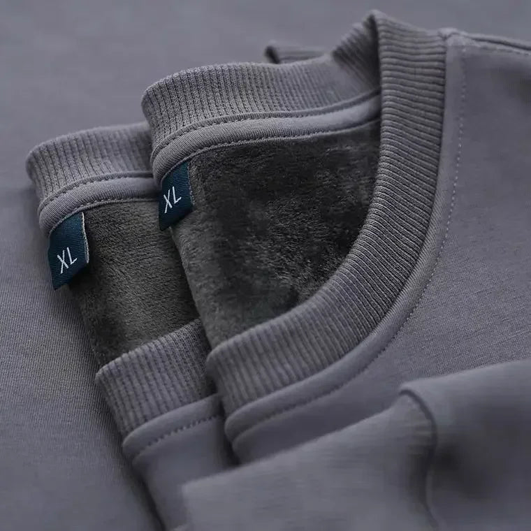 Unisex sweatshirt med rundhals och mjuk insida