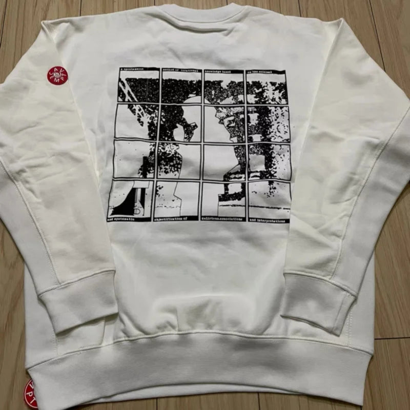 Unisex sweatshirt med tryck och rund halsringning