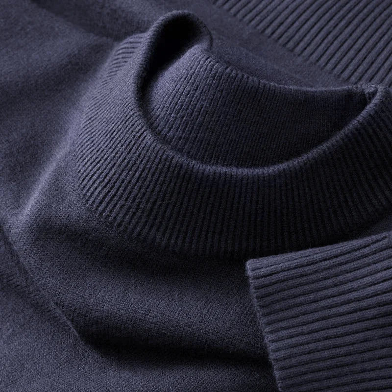 Unisex Tröja med Ribbad Rundhals, Långa Ärmar och Mjukt Material
