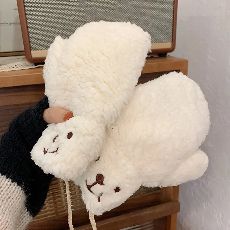 Mjuka teddyvantar med björndetalj