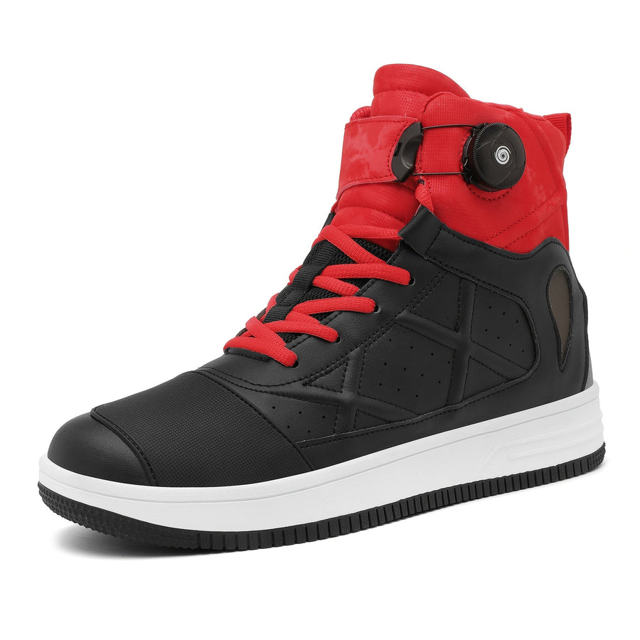 Höga sneakers med justerbar passform och tjock sula, svart