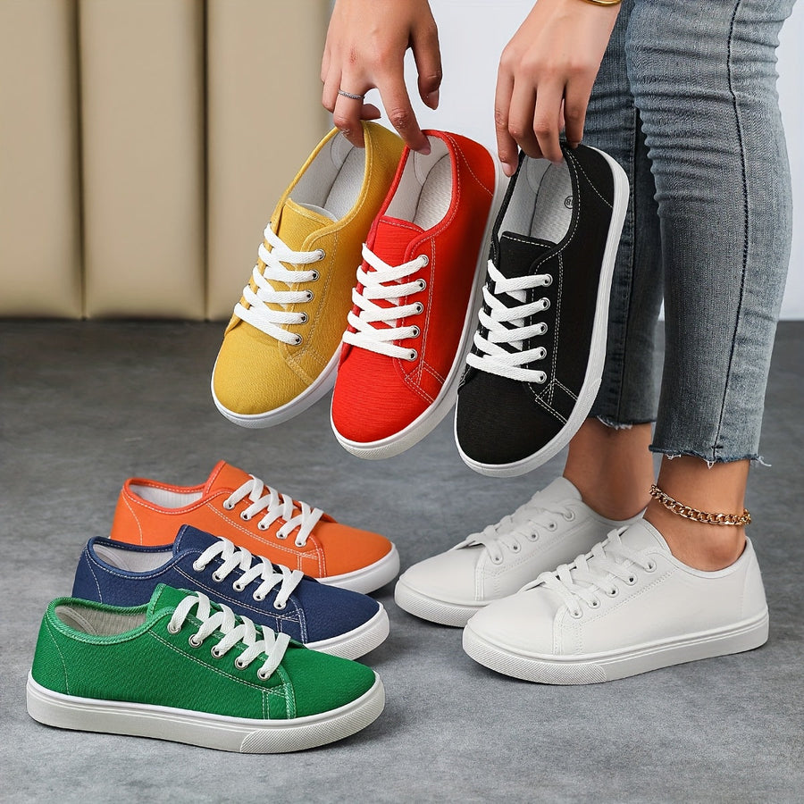 Dam Sneakers Låg Profil Vardagsskor Trendig Fritidsstil
