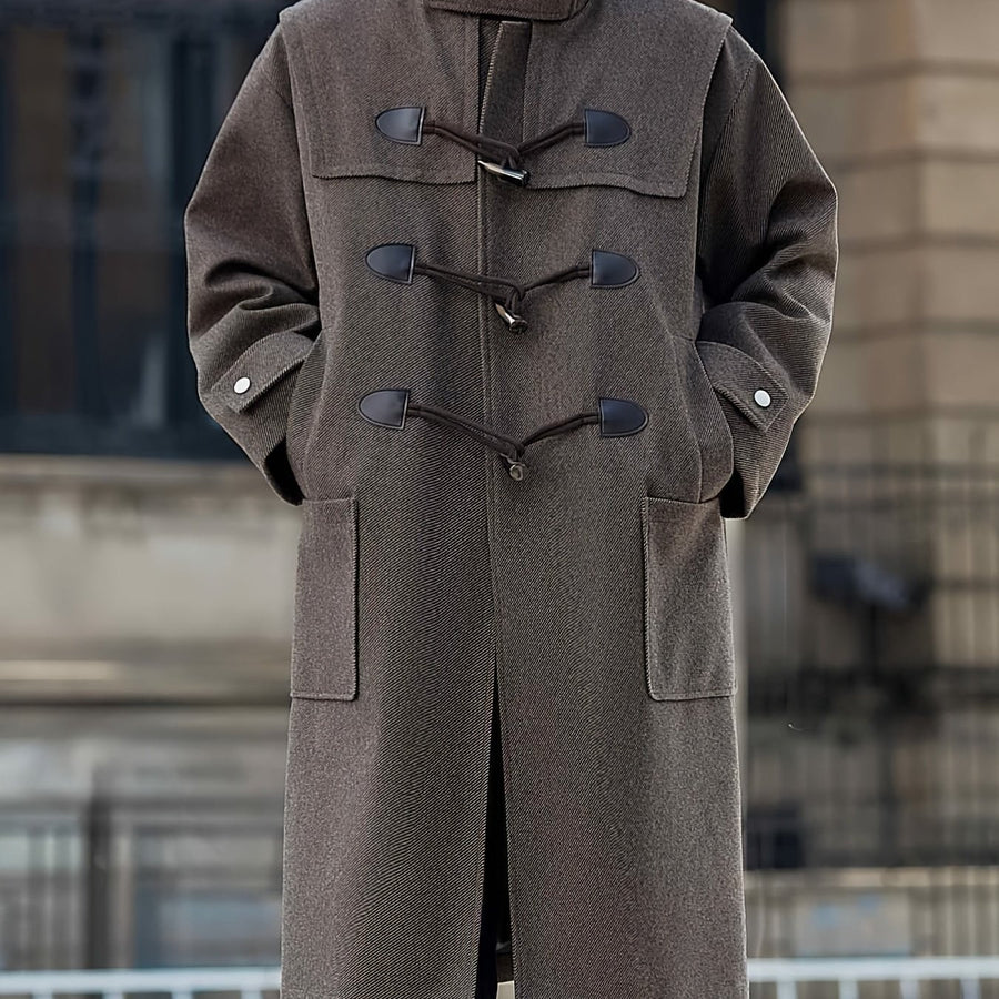 Herr Dufflecoat med Luva och Kneppknäppning