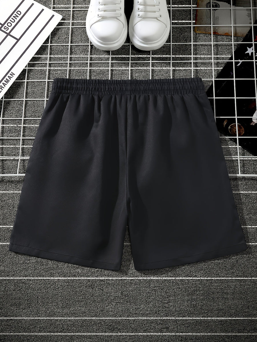 Herrshorts med grafiskt mönster och avslappnad streetwear-stil för vardagsbruk