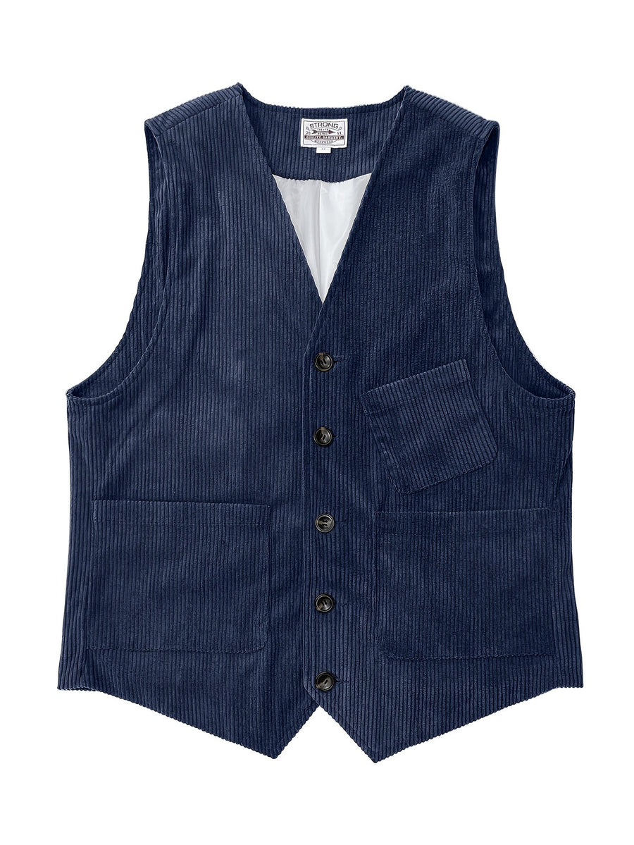 Herrväst i klassisk workwear-stil – elegant och mångsidig väst för arbete och fritid