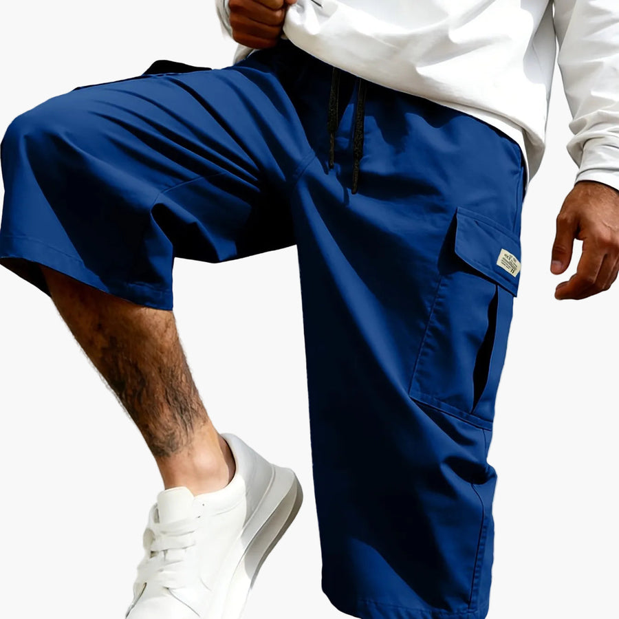 Herr Bermudashorts i cargo-stil för vardagsbruk och streetwear
