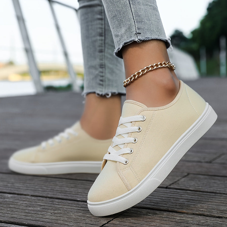 Dam Sneakers Låg Profil Vardagsskor Trendig Fritidsstil