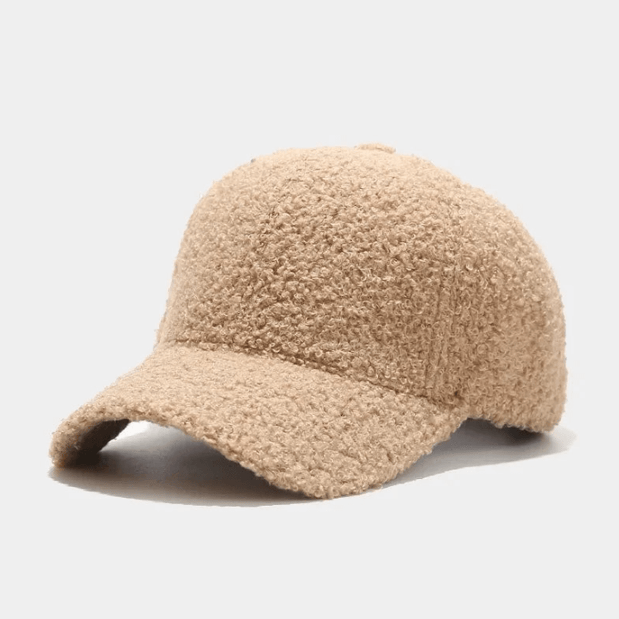 Fleece Basebollkeps Unisex Mjuk Textur Beige