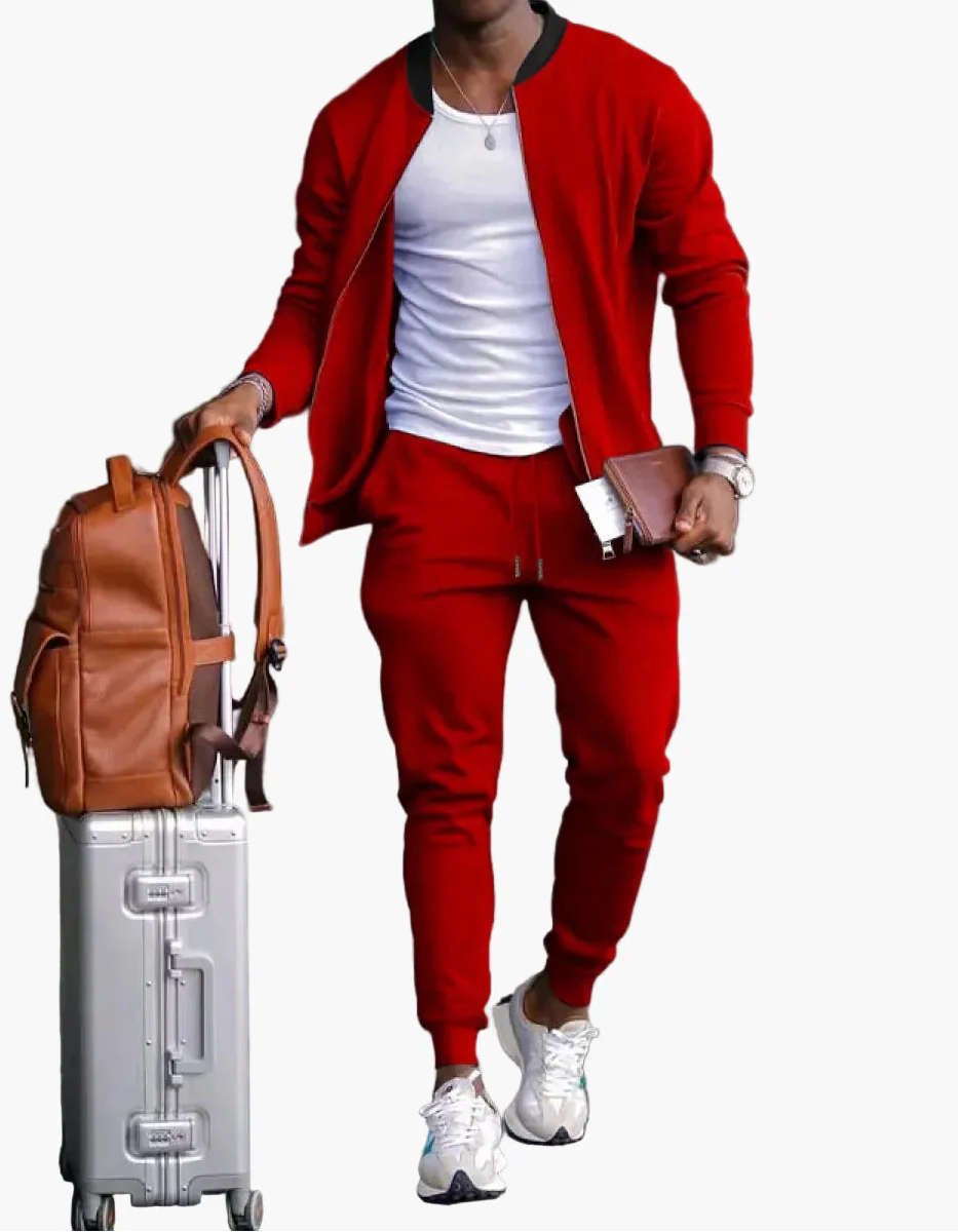 Herr Träningsdress Set För Aktiv Livsstil – Modern Sportig Look För Träning & Fritid