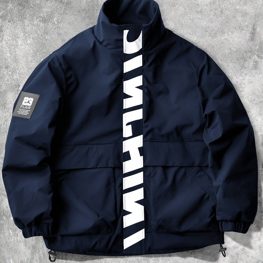 Unisex puffjacka med ståkrage och reflekterande detalj, flera färger