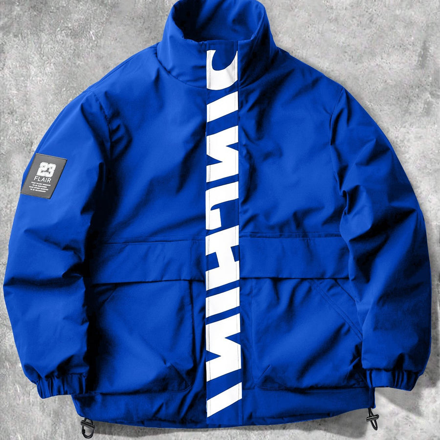 Unisex puffjacka med ståkrage och reflekterande detalj, flera färger