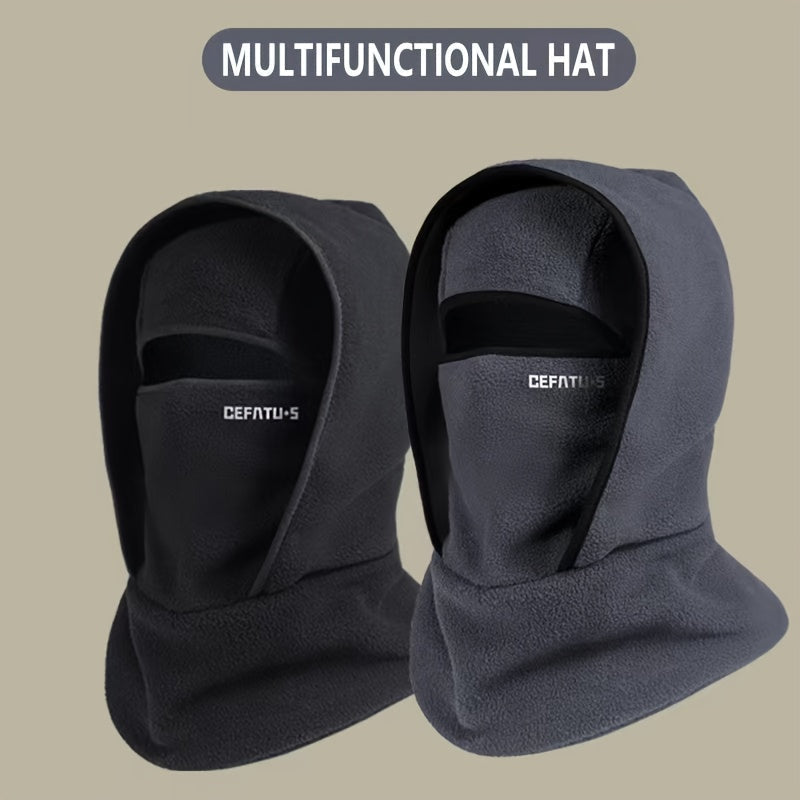 Varm Balaklava Huvudbonad för Vinterbruk i Mjukt Material, Fleece