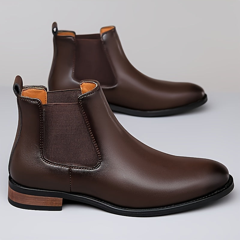 Herr Chelsea Boots, Klassiska Ankelkängor med Elastisk Sidopanel